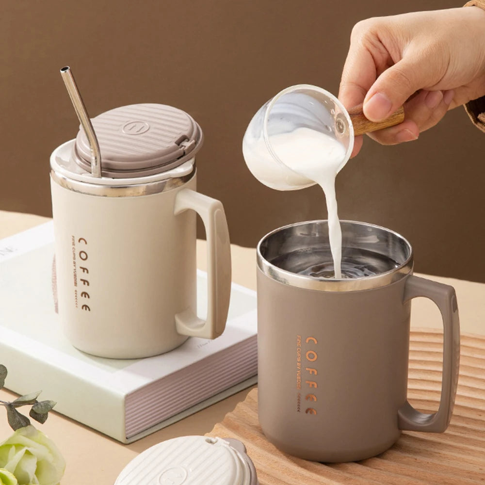 1PC Stainless Steel Coffee Cup Stand, Portable Cup, High Appearance Level, Anti-Scald Mug, Drinking Cup