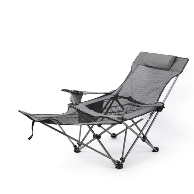 Outdoor folding chair camping portable beach bench backrest fishing chair folding bed office lunch lounge chair