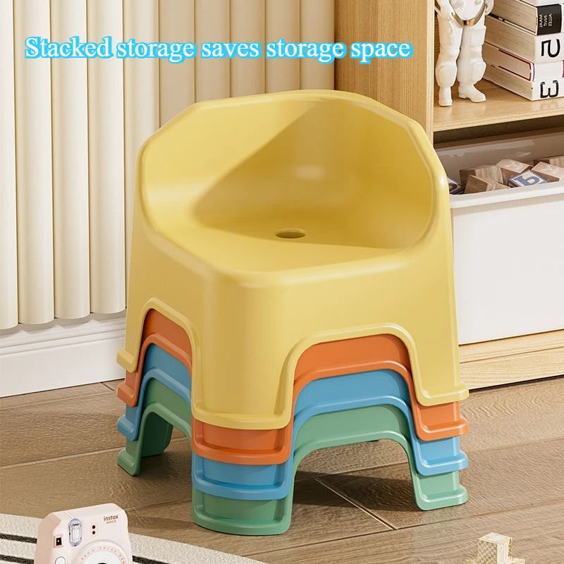 Thickened plastic stool, household small chair, small stool, living room seat, low stool, sofa, shoe changing stool, bath stool