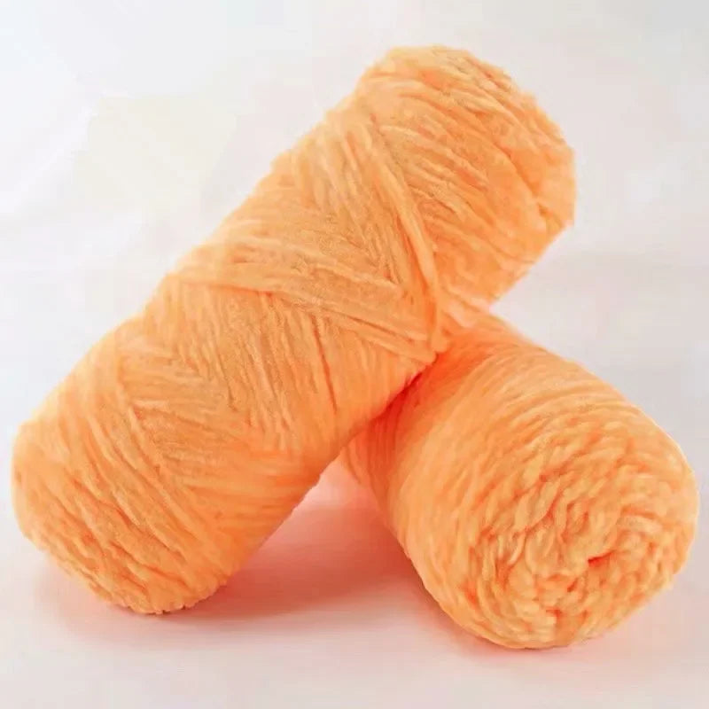 DIY 100% Polyester 100g Velvet Yarn Amigurumi Accessories Dolphin Baby Plush Yarn Soft Chenille Yarn for Knitting  1 Skein 130M