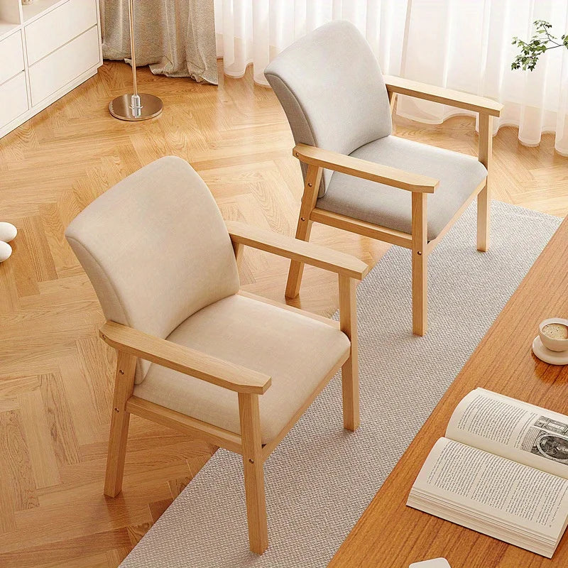 Wooden chair Computer chair Comfortable sedentary home back chair Office reception chair Learning to write study desk chair