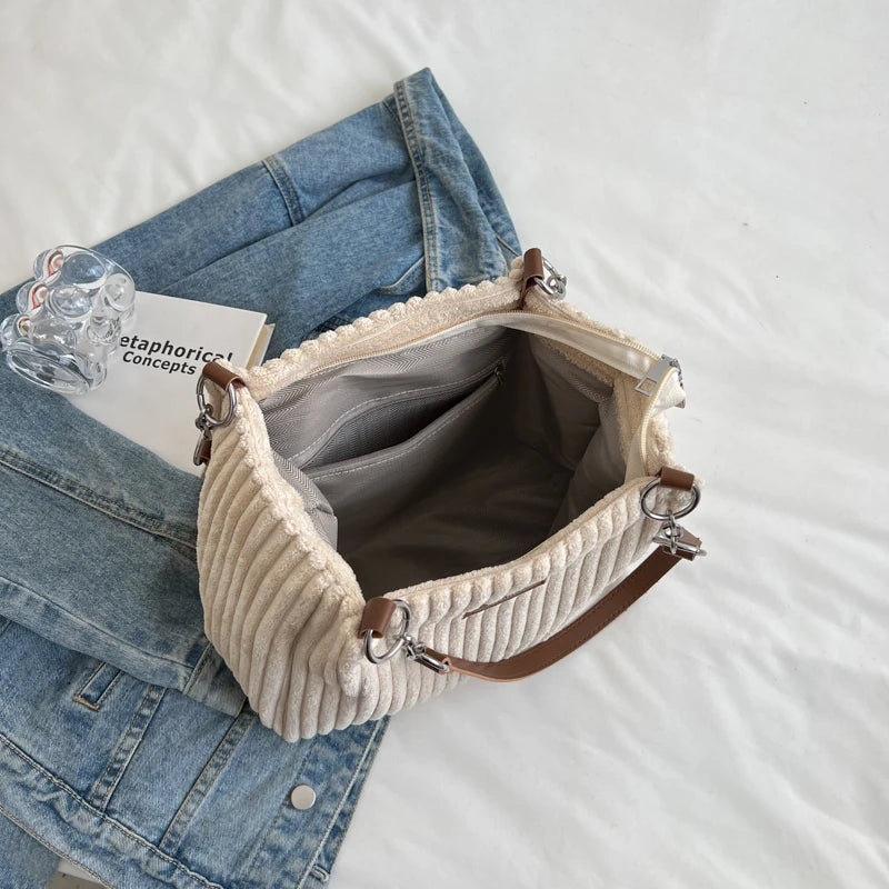 1 Piece of Pure Color Shoulder Bag for Women, Large Capacity Tote Bag, Fashionable Bucket Bag That Can Hold iPad