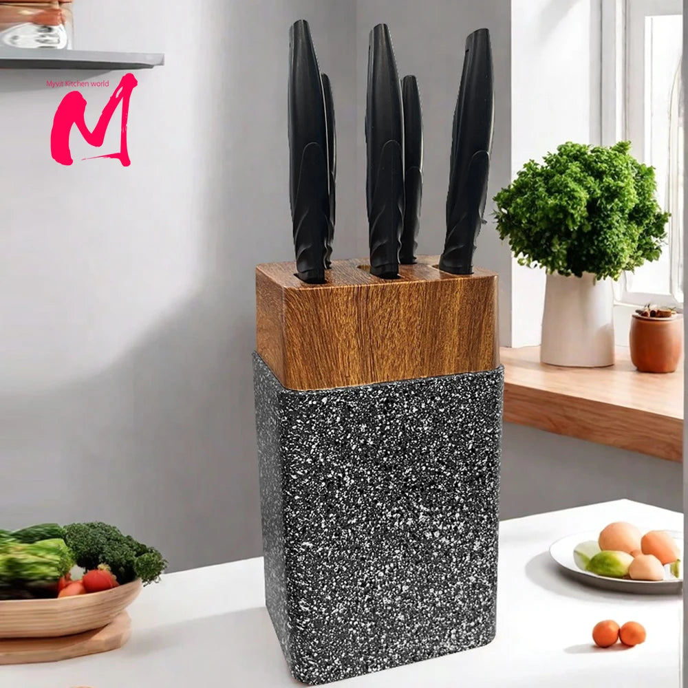 Knife Block Holder Plastic Utensil Kitchen Storage Stand Multifunctional Utility Tool Knife Stand Kitchen Accessories Tool