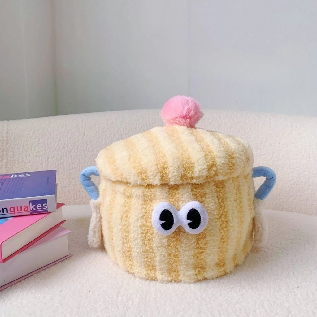Cartoon monster storage box storage doll cosmetics weaving girl heart cute snacks sundries desktop finishing