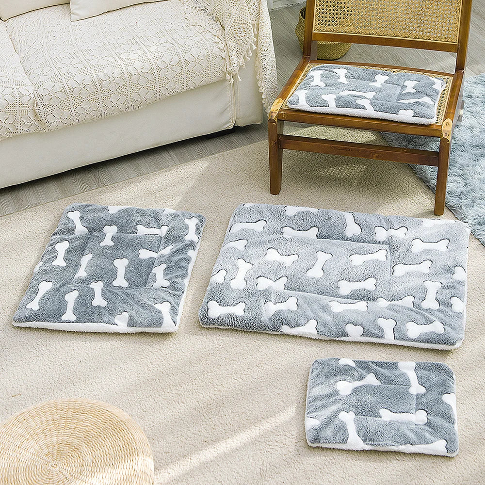 1PC Pet Mat Thickened Plush Kennel Large Dog Small And Medium Dog Pet Cushion Spring And Summer Cat Litter Pet Mattress