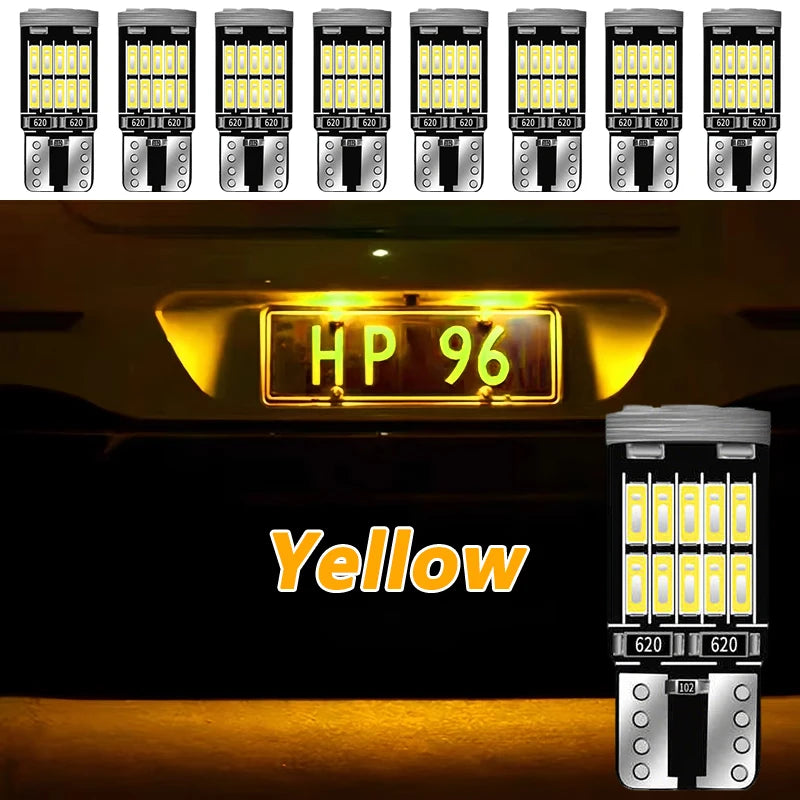 10-40PCS T10 W5W LED Bulb CANBUS No Error 12V 4014-26SMD 400LM 6500K Super Bright White Car Interior Dome Door Maps Trunk Lights