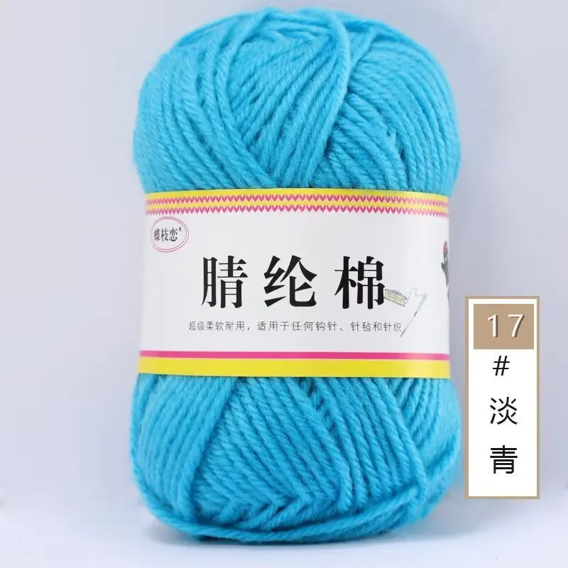 {1Pcs 50g }Acrylic cotton medium and thick thread hand-woven DIY slippers wool ball hook doll seat cushion thread