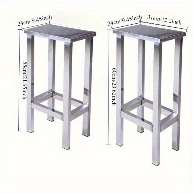 Stainless steel square stool