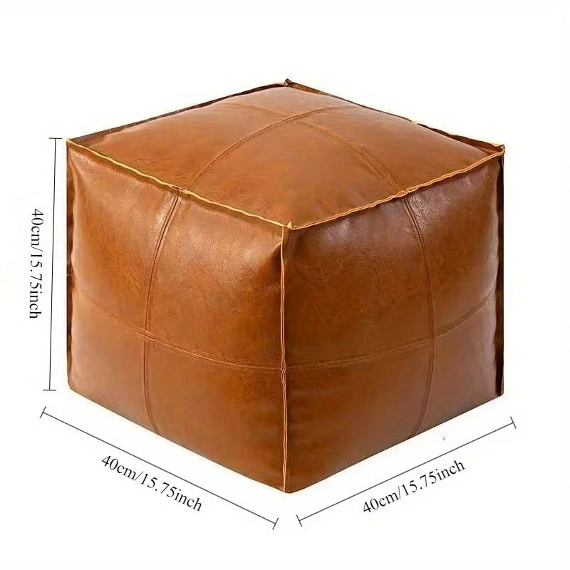 Light luxury leather pier tatami floor storage seat cushion living room household pier pu leather futon seat cushion