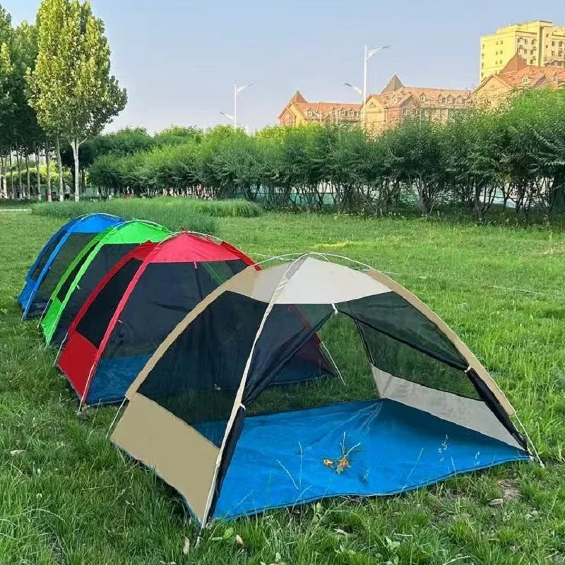 UPF 50+ Instant Pop-up Tent-3-4 People Mosquito Refuge Comes With Silver Paint, Portable Shade for Beach/festival/RV Camping