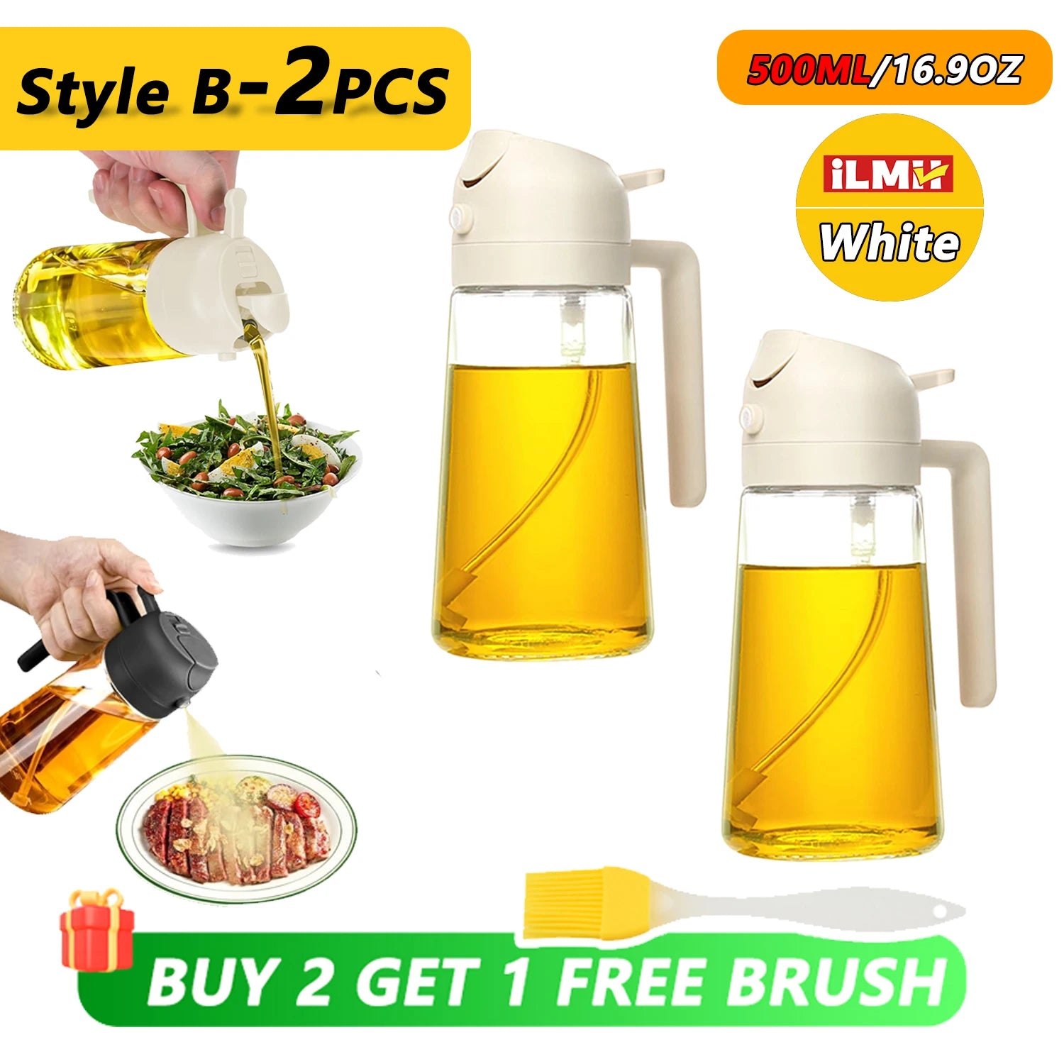 200/300/500ml Oil Spray olive oil spray Bottle Kitchen Cooking Dispenser Camping Baking Vinegar Soy Sauce Sprayer Containers