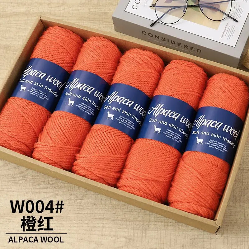 5pcs Camel wool needle thread, comfortable and soft to the touch, hand-woven scarves and other DIY medium and thick wool balls