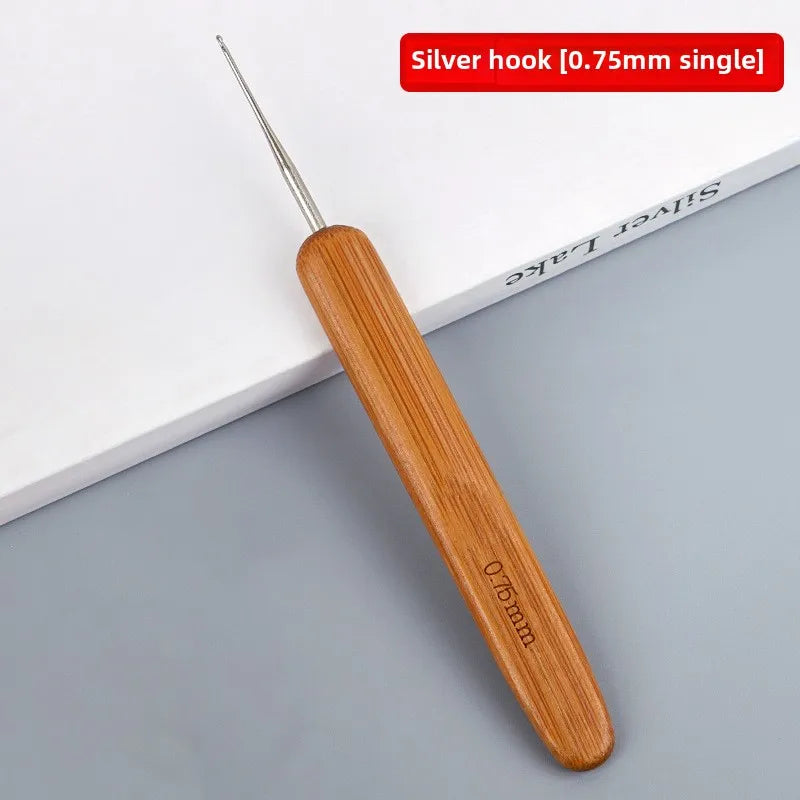 Full set of bamboo handle crochet bamboo crochet wool hook hand knitting tools sweater needle round head carbonized crochet
