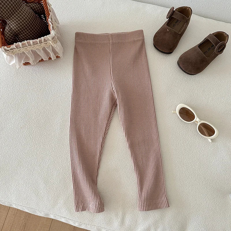 Baby Boys Girls Pure Color Pants Children's Clothes Pants Autumn Casual Kids Leggings