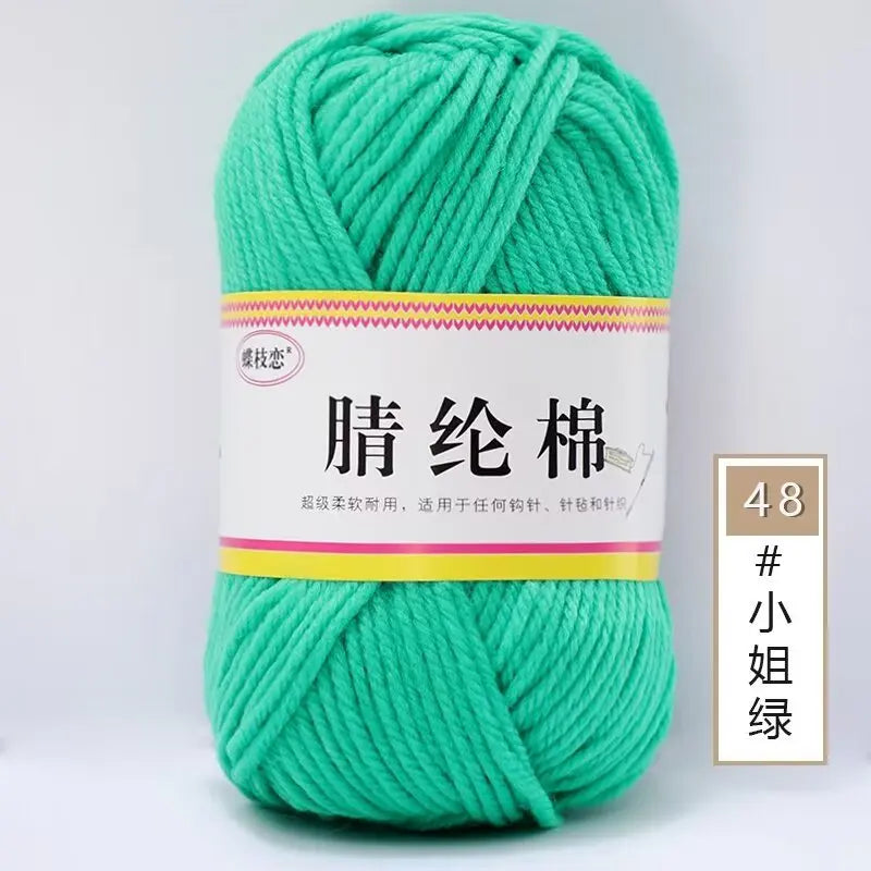 {1Pcs 50g }Acrylic cotton medium and thick thread hand-woven DIY slippers wool ball hook doll seat cushion thread
