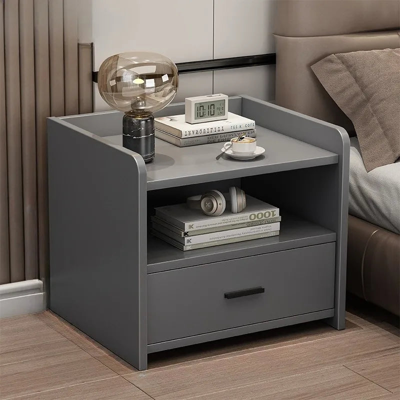 Bedside table Modern simple bedroom Bedside table Small bedside chest storage cabinet Household high-end shelves