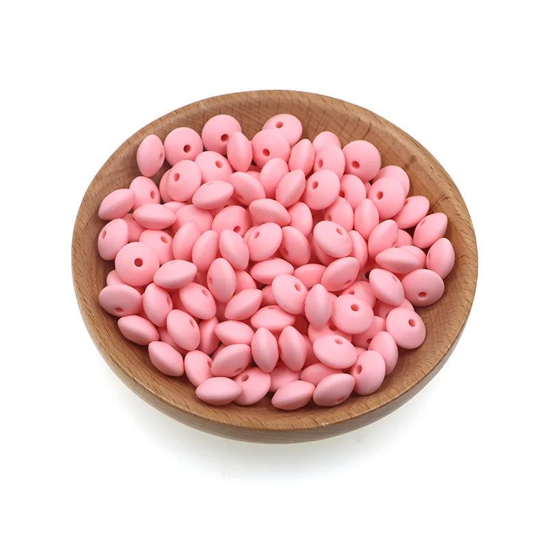 Lentil Silicone Beads