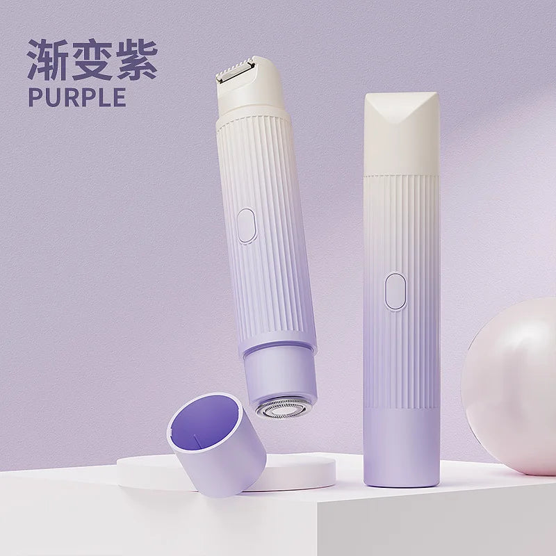 Hair remover Ladies double head shaver Private pubic hair trimmer Electric shaving knife Ladies hair removal instrument
