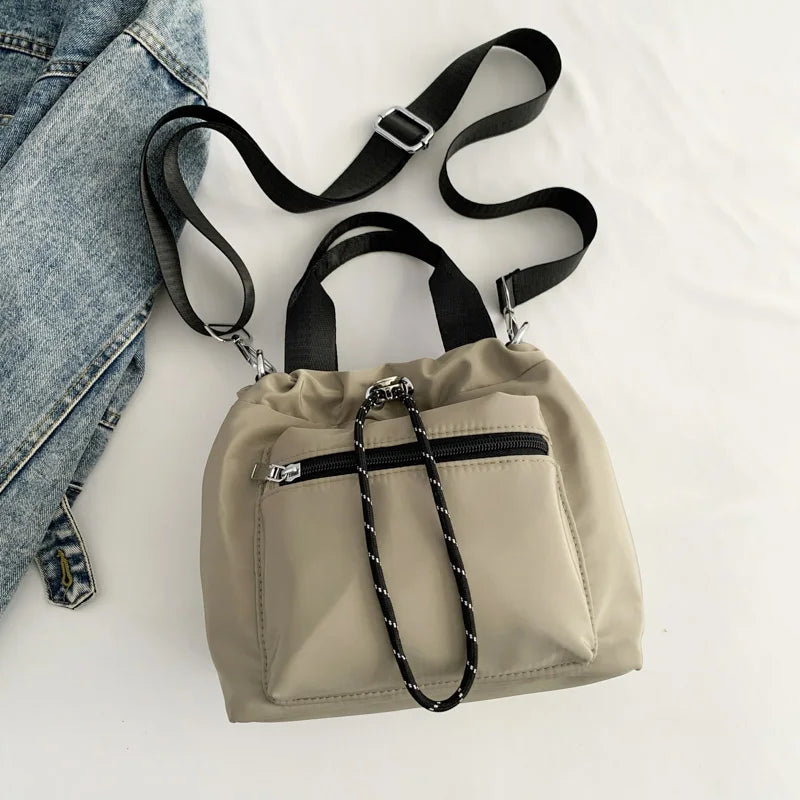 1 Piece of Pure Color Shoulder Bag for Women, Versatile Hand-Held Crossbody Bag, Fashionable Bucket Bag That Can Hold Mobile Phone