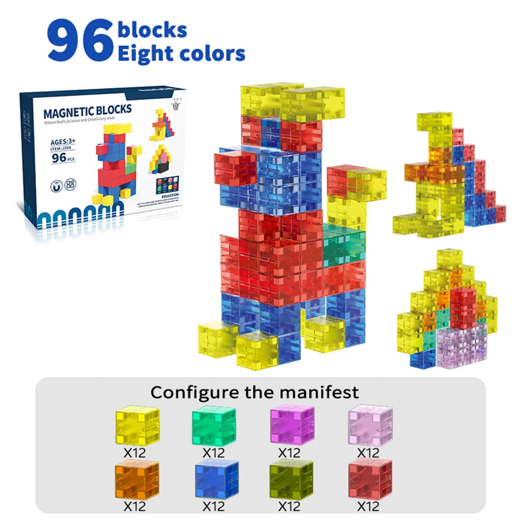 Hot Magnetic Cube Children's Toys Magnetic Modeling Building Toys for Toddlers Preschool Learning Sensory STEM Montessori Toys
