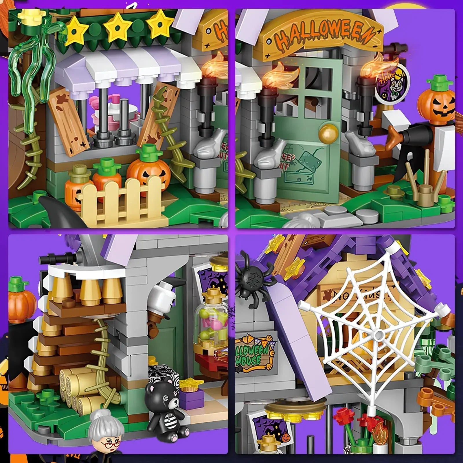 ToylinX 783PCS Creative Building Block Hut Pumpkin Element Mini Bricks Building Toys Birthday Halloween Gift for Kids and Adults