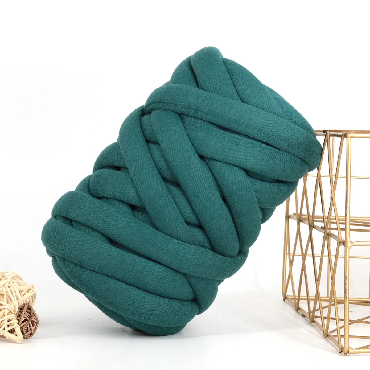 500G Thick Chunky Yarn Cored Cotton Wool Tube Yarn for DIY Blanket Hat Bulky Arm Roving Handwork Knitting Spin Yarn