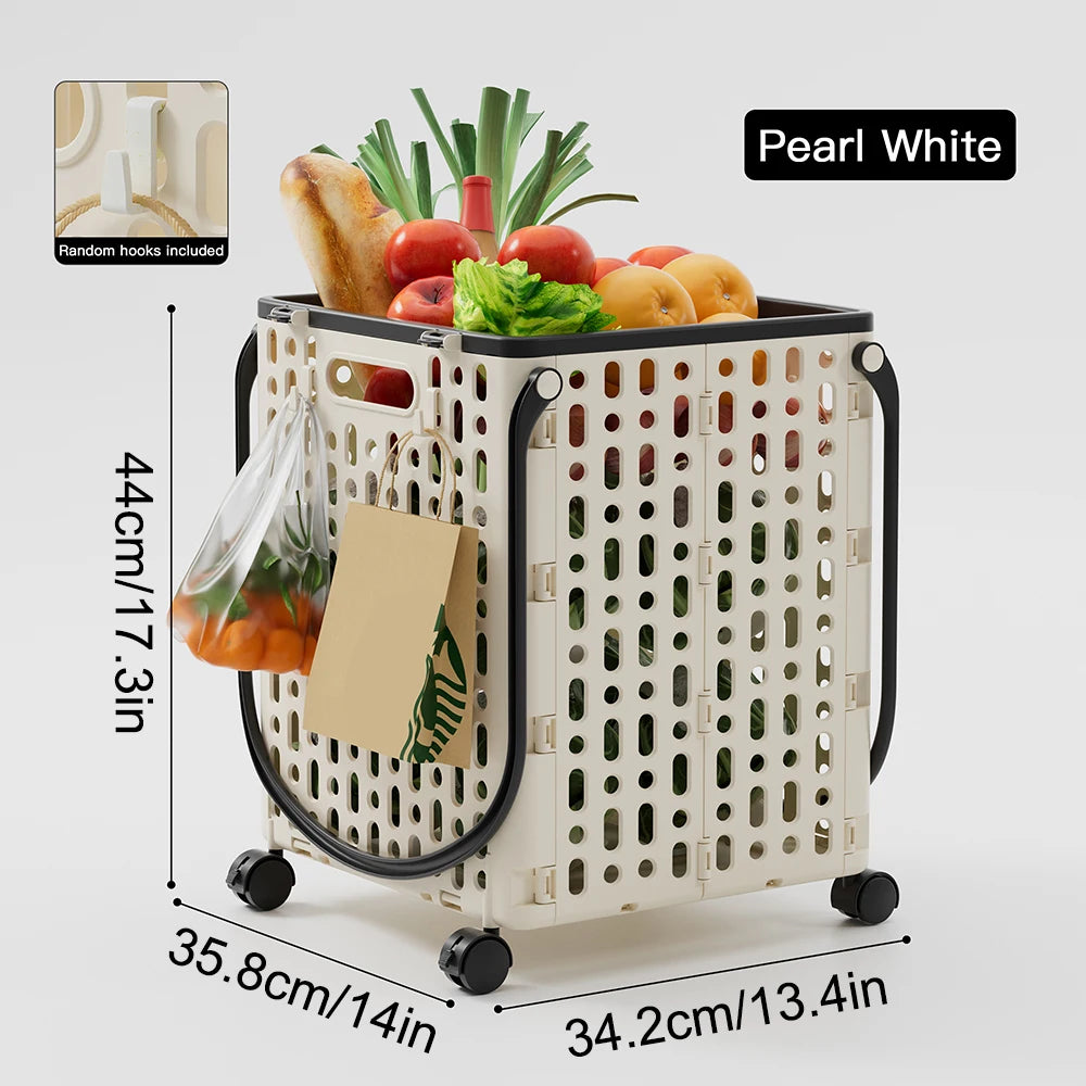 1PC Folding Supermarket Shopping Cart, Household Trolley, Grocery Shopping Cart, Foldable Shopping Cart For Shopping Malls