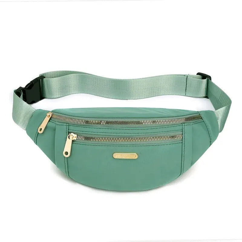 Rilibegan Men's and Women's Street Trend Waist Bag Oxford Casual Color Waist Bag Crossbody Chest Bag