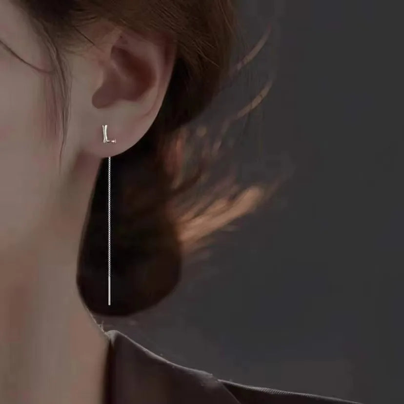 Letters Piercing Earrings Line