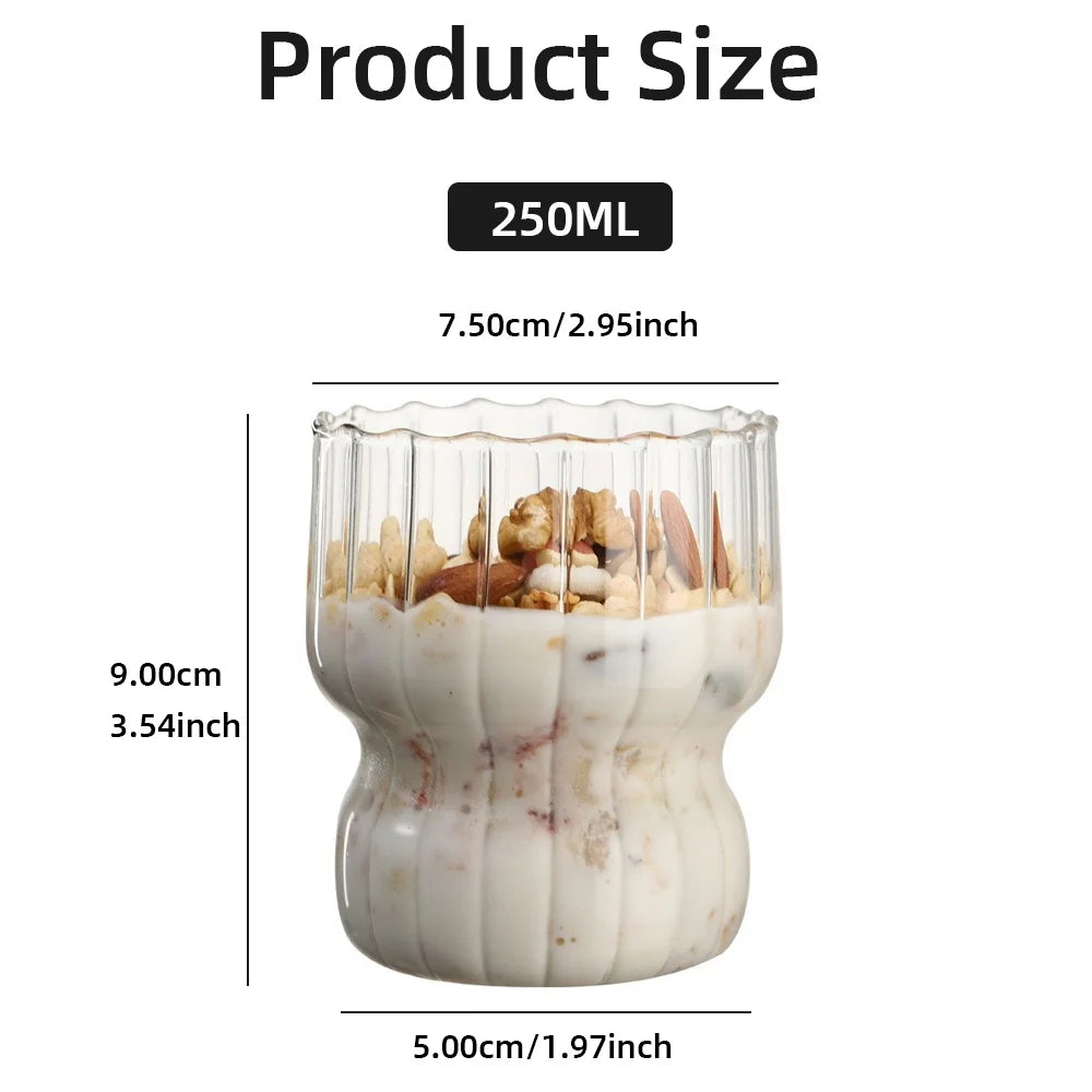 250ML Glass Milk Coffee Mug Cup Glass Drinking Glasses Heat Resistant Glass Water Cup Coffee Mugs Tea Cup Mugs Coffe