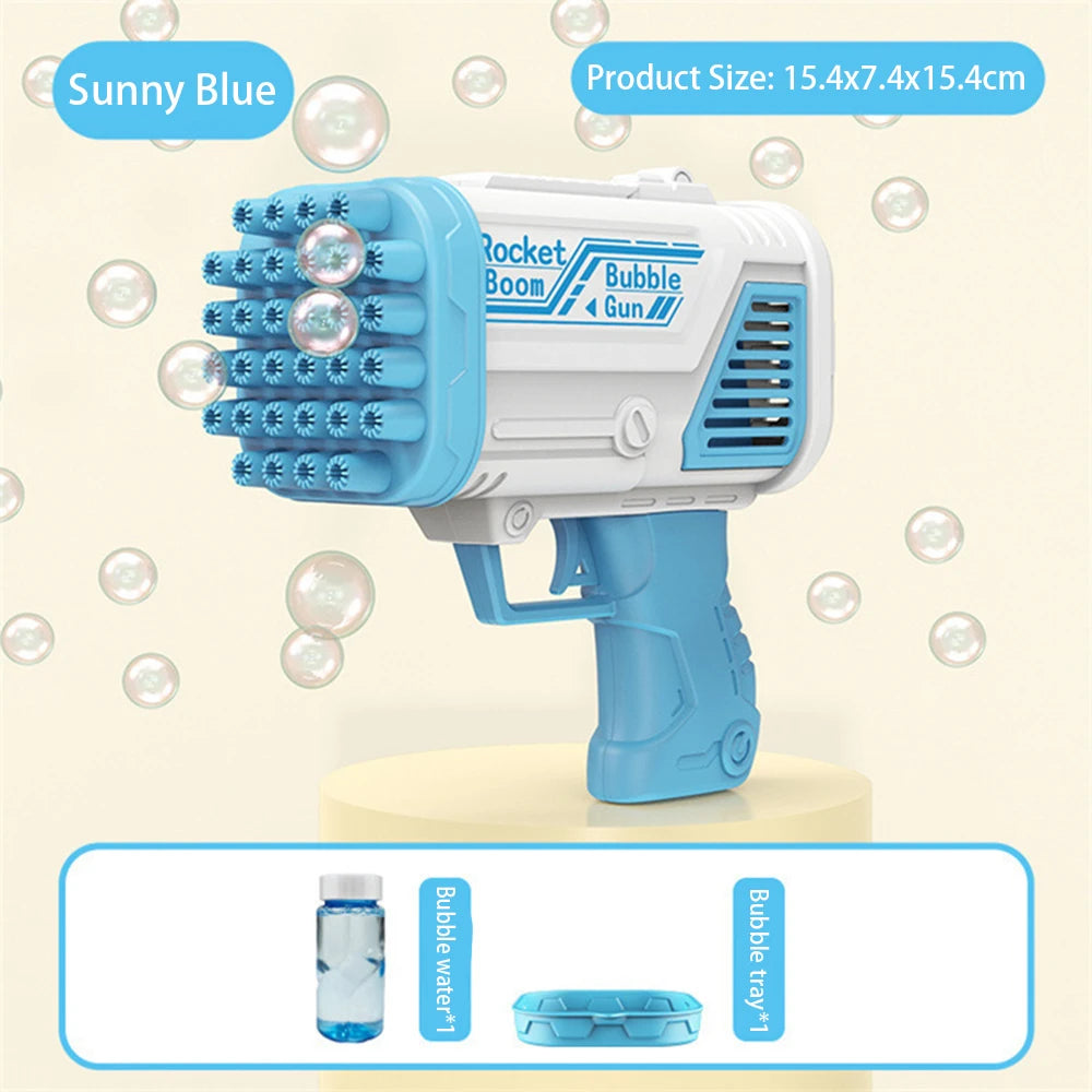 Children's 32 Hole Bubble Machine Electric Bubble Gun Outdoor Parent-child Bubble Blowing Toys