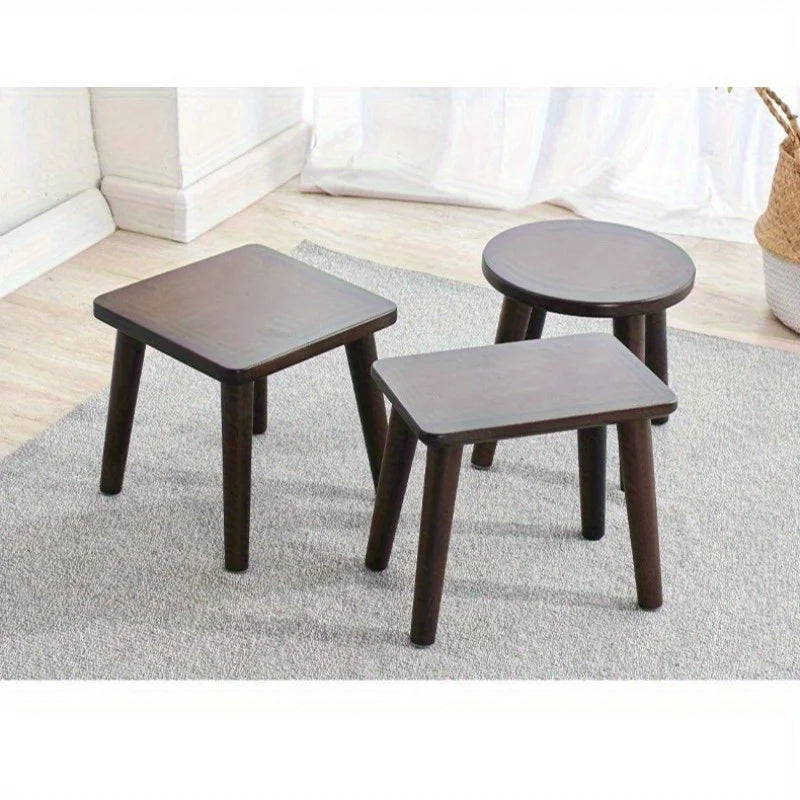 Solid wood stool household shoe changing stool living room Internet celebrity small stool, simple modern low stool chair
