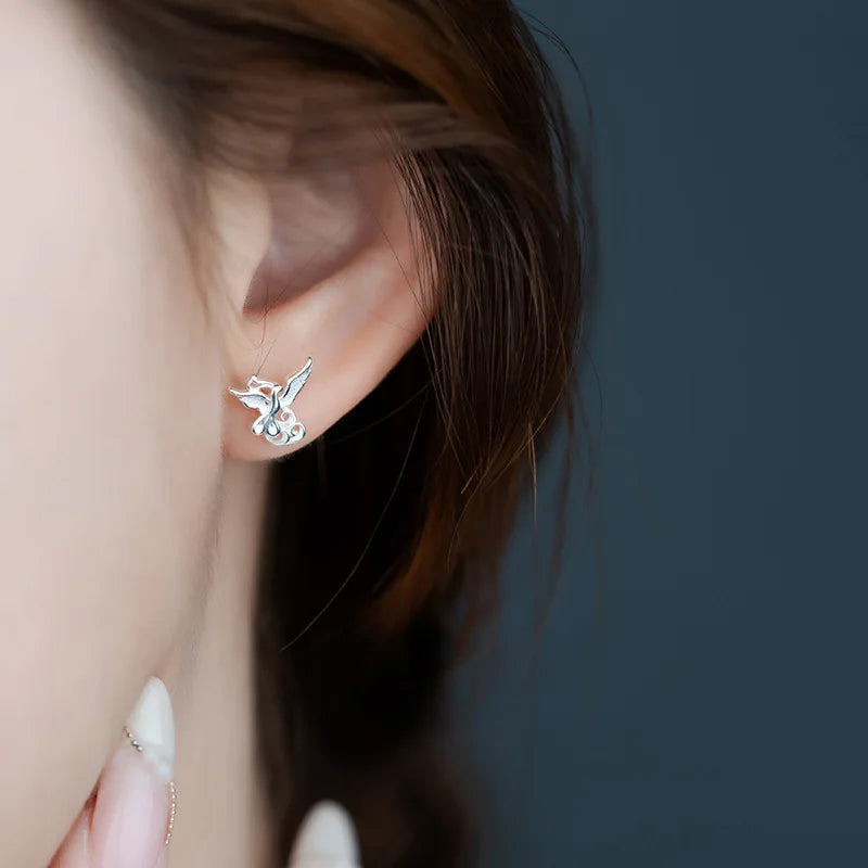 New Exquisite Phoenix Stud Earrings