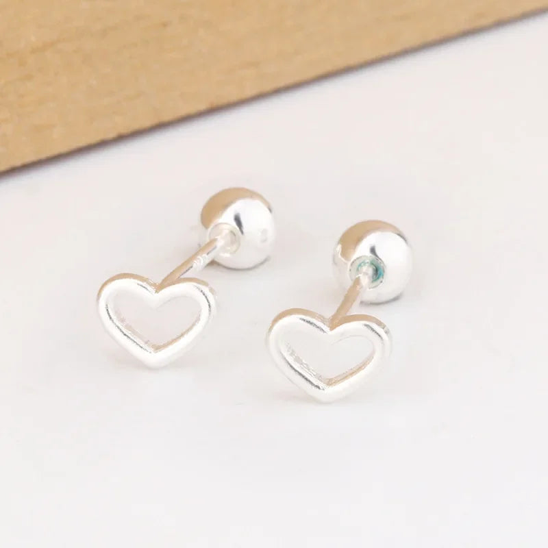 Minimalist Small Flower Screw Earrings