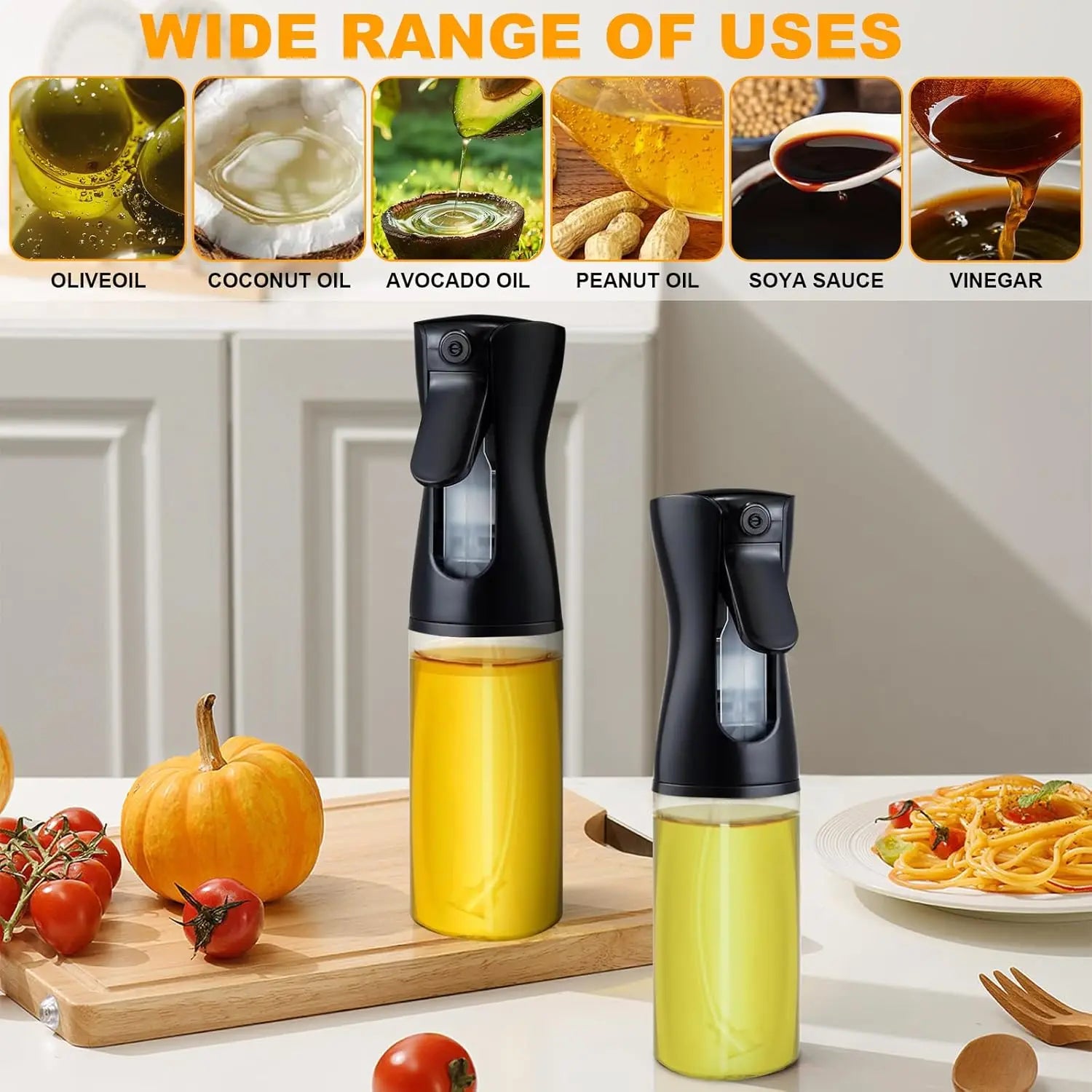 200/300/500ml Oil Spray olive oil spray Bottle Kitchen Cooking Dispenser Camping Baking Vinegar Soy Sauce Sprayer Containers