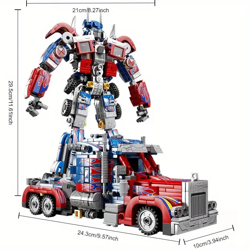 ToylinX 463PCS Building Set, Collectible Transformation Robot and Truck Building Block Set, Hallowmas Gifts for Children.