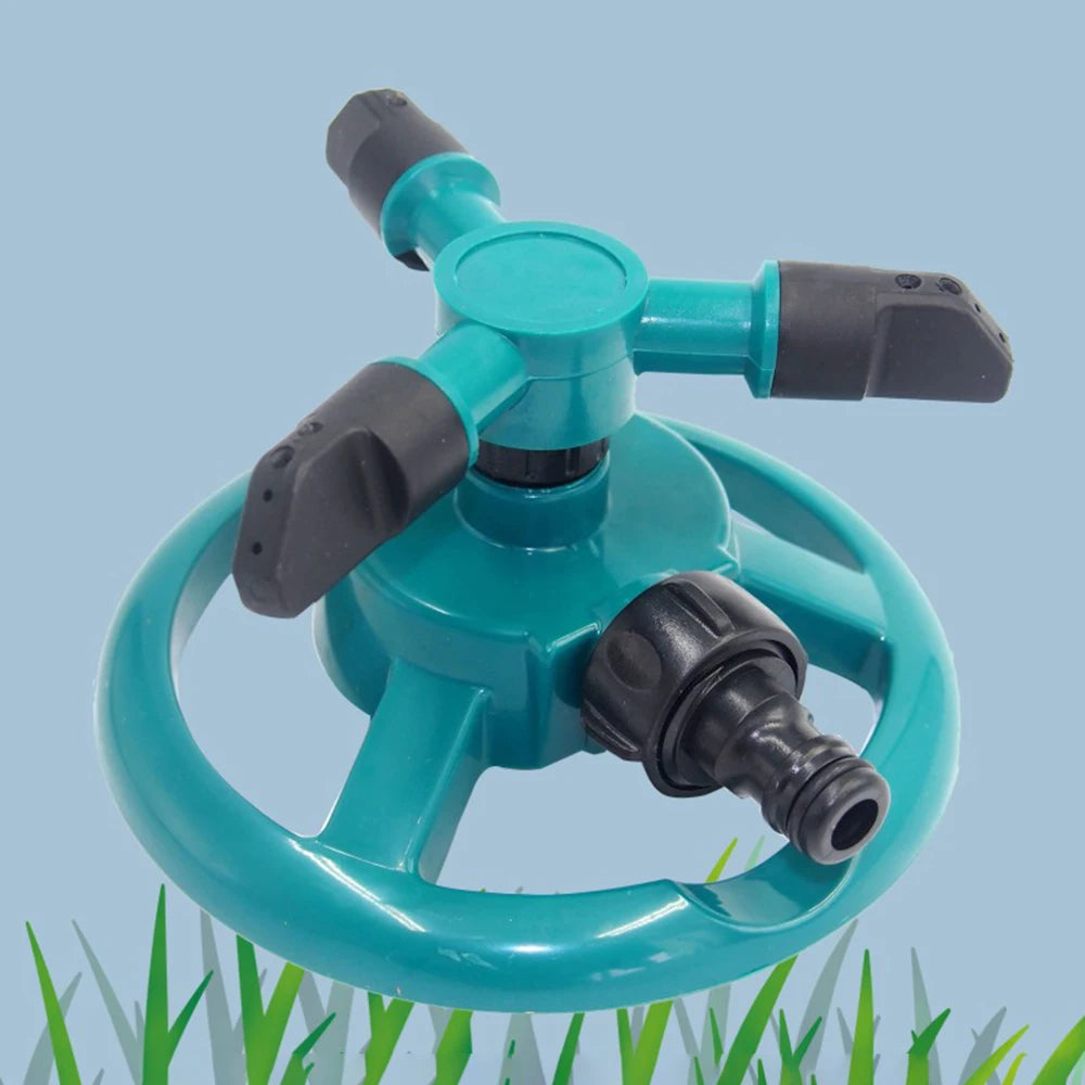 1PC Automatic Rotating Small Three-Pronged Sprinkler For Garden Lawns - A Gardening Irrigation Tool For Sprinkling Water.