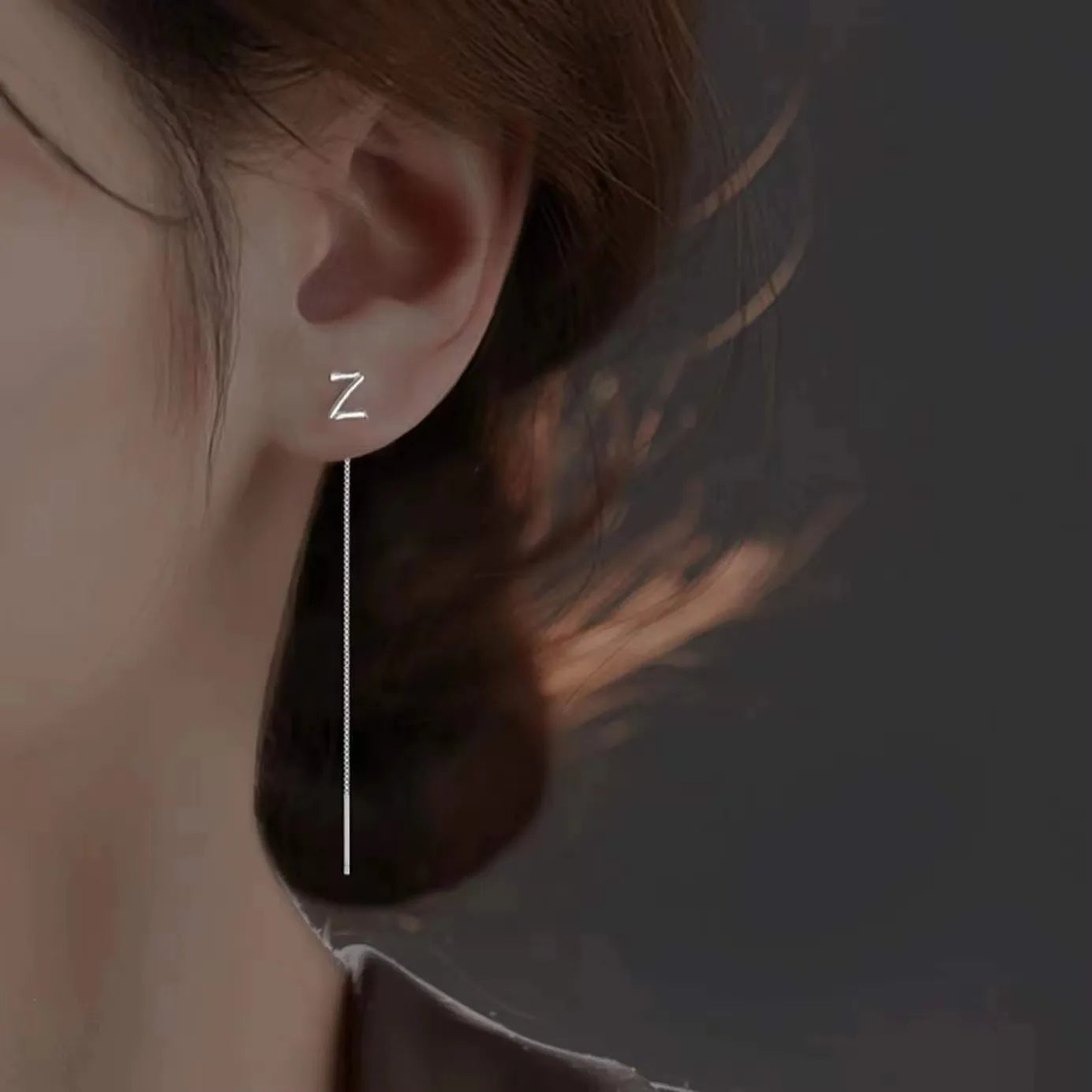 Letters Piercing Earrings Line
