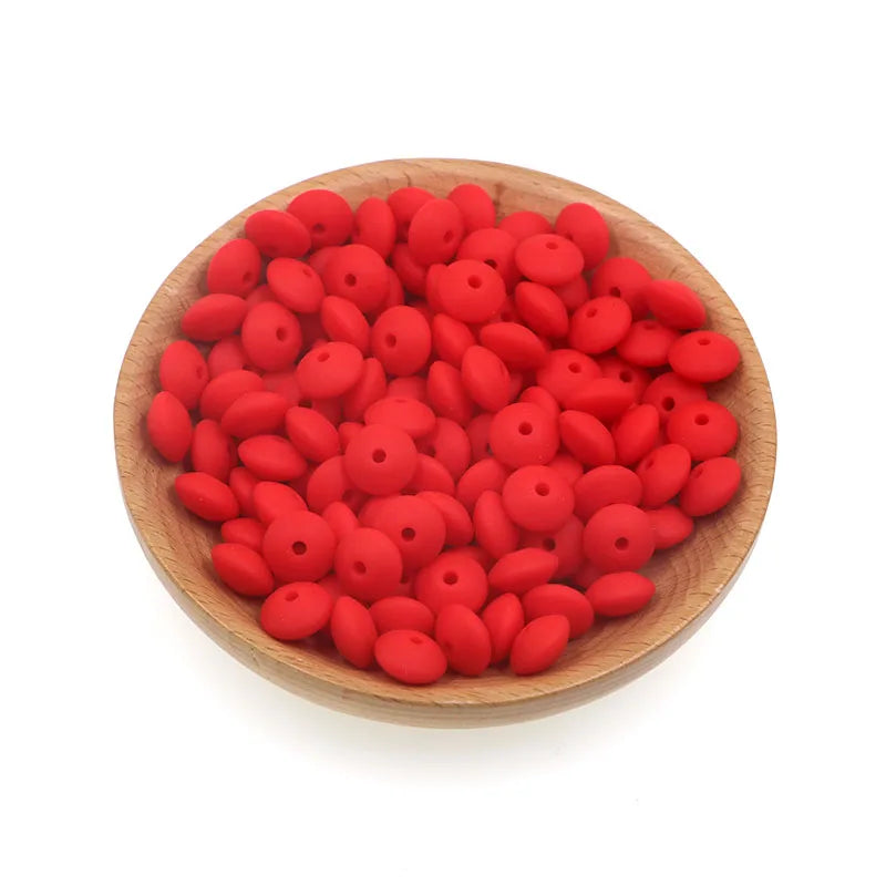 Lentil Silicone Beads