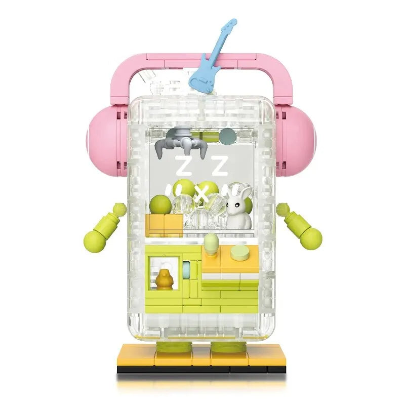 342PCS Taro Puree Bingbing Amusement Park Claw Mini Bricks Building Blocks Set with Accessories for Adults and Teens with Box