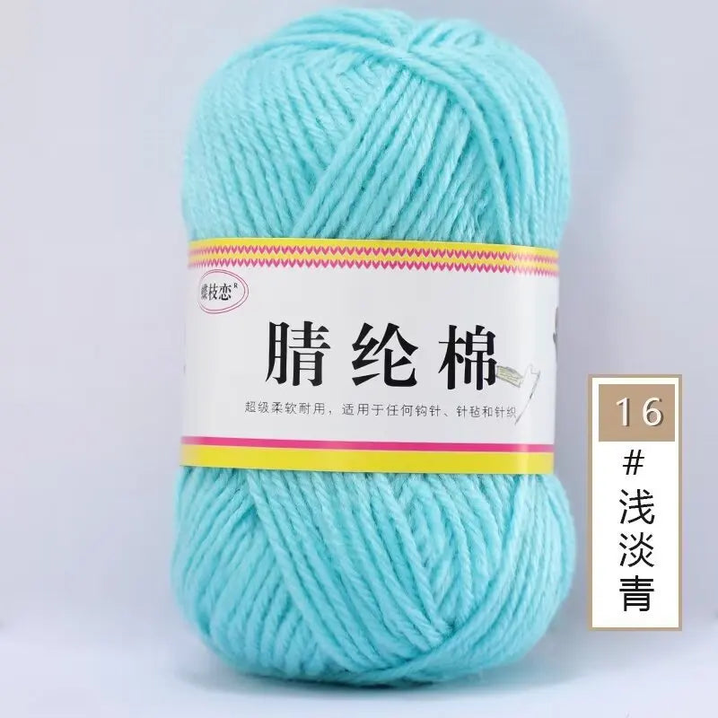 {1Pcs 50g }Acrylic cotton medium and thick thread hand-woven DIY slippers wool ball hook doll seat cushion thread