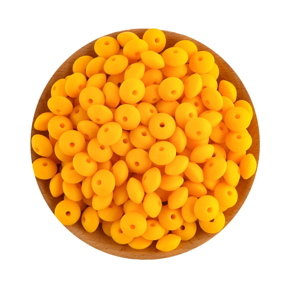 Lentil Silicone Beads