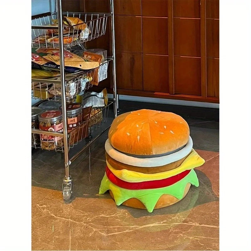 Hamburg storage stool Seated small stool Home living room Large capacity snack storage stool Door shoe changing small stool