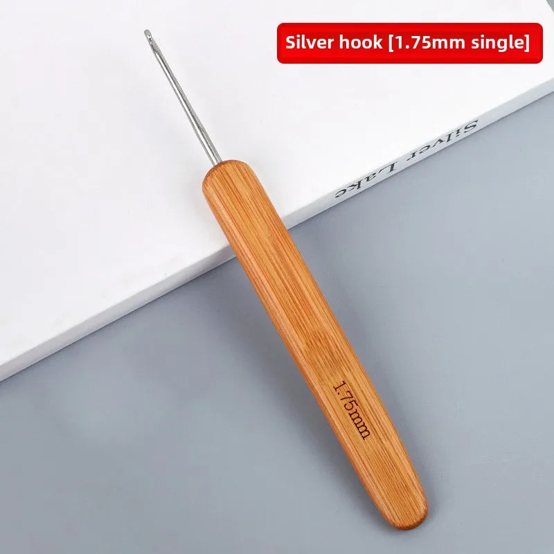 Full set of bamboo handle crochet bamboo crochet wool hook hand knitting tools sweater needle round head carbonized crochet