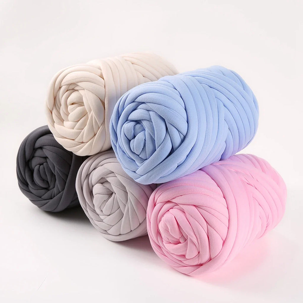 500G Thick Chunky Yarn Cored Cotton Wool Tube Yarn for DIY Blanket Hat Bulky Arm Roving Handwork Knitting Spin Yarn