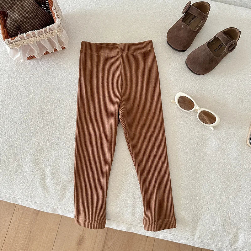 Baby Boys Girls Pure Color Pants Children's Clothes Pants Autumn Casual Kids Leggings