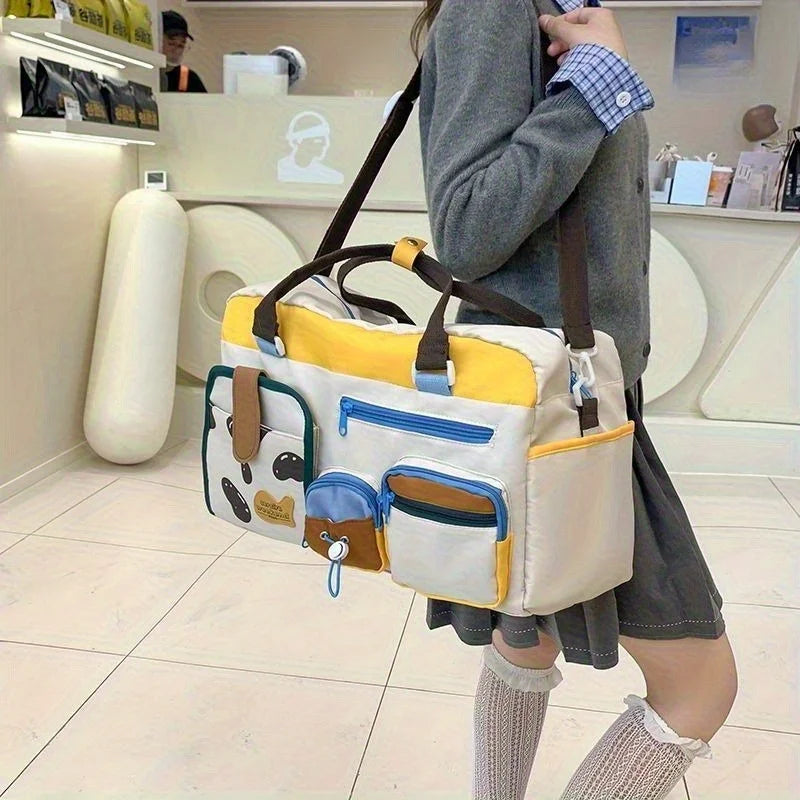 Short trip dopamine large capacity yoga portable fitness maternity bag women's luggage bag travel storage bag lightweight