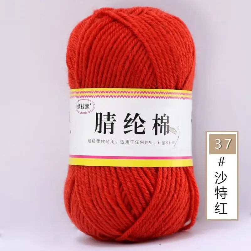 {1Pcs 50g }Acrylic cotton medium and thick thread hand-woven DIY slippers wool ball hook doll seat cushion thread