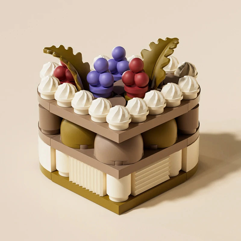 ToylinX Cute Dessert Toys Model Building Blocks 12 Types Plastic Cake Blocks Toys Girls Birthday Gift For Boys Girls and Friends