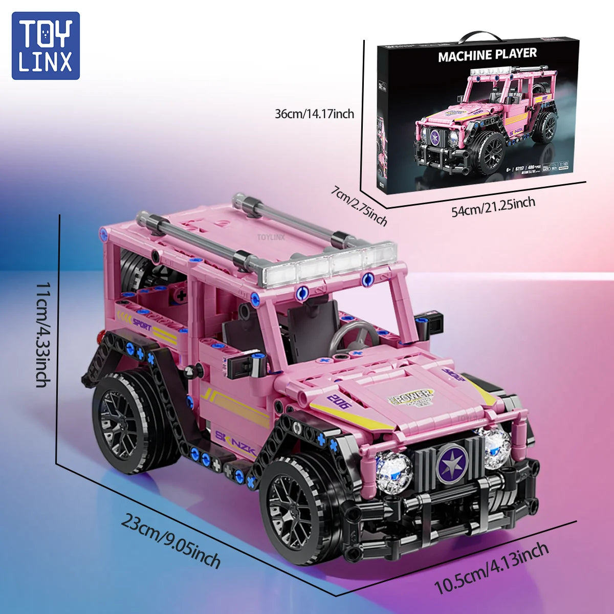 ToylinX City Speed Car Building Blocks Set - Luxury Auto Racing Vehicle Super Racers Bricks Toy for Boys Perfect Children's Gift